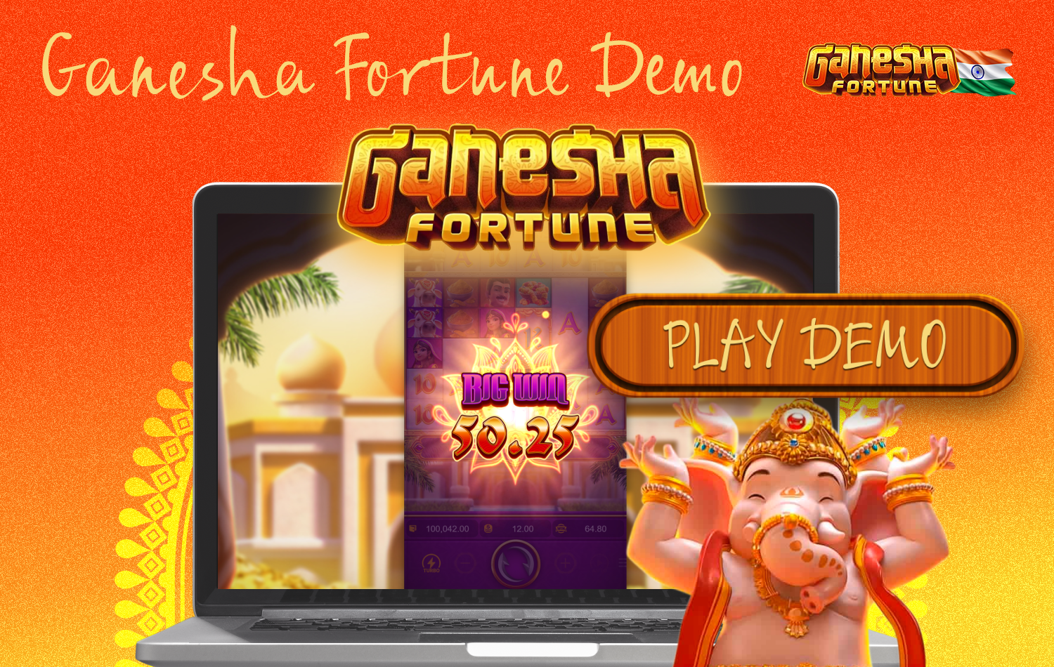 Players from India can try out the Ganesha Fortune slot for free in the demo version